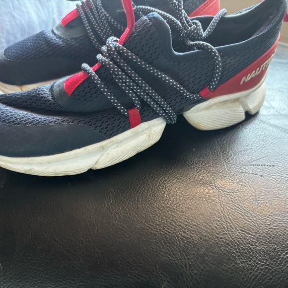 Kids Nautica Eriko Lace-up Sneakers Size 6 Comfy Navy Blue/Red - Picture 6 of 14